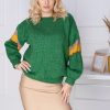 929734 Green Jumper in Sweaters, Pullovers, Jumpers, Turtlenecks, Boleros, Shrugs with Acrylic, Polyamide, Polyester and Wool