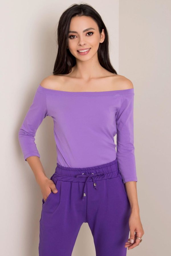 Violet Blouse in Women`s Blouses, Tunics with Cotton and Spandex