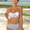 Grey Swimsuit Two Piece in Two-Piece Swimsuits, Tops, Swimsuit Bottoms with Spandex and Polyamide