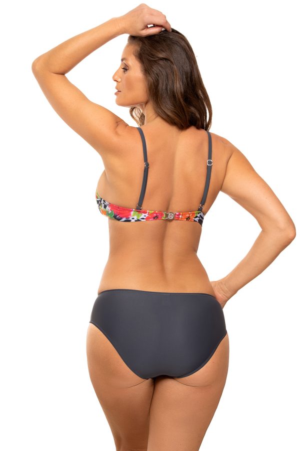 Grey Swimsuit Two Piece in Two-Piece Swimsuits, Tops, Swimsuit Bottoms with Spandex and Polyamide