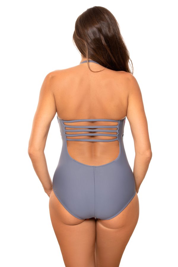 Navy Blue Swimsuit One Piece in One-Piece Swimsuits, Swimming Costumes For Women with Spandex and Polyamide