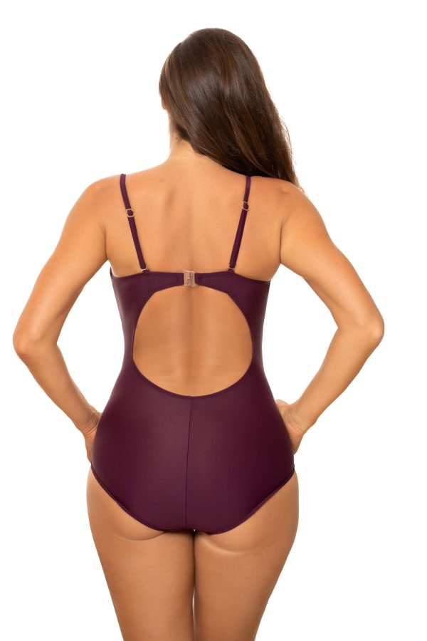 Violet Swimsuit One Piece in One-Piece Swimsuits, Swimming Costumes For Women with Spandex and Polyamide