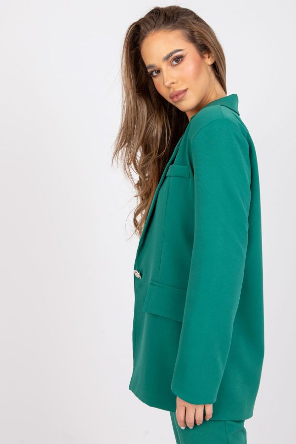 Green Jacket in Jackets, Vests For Women with Spandex and Polyester