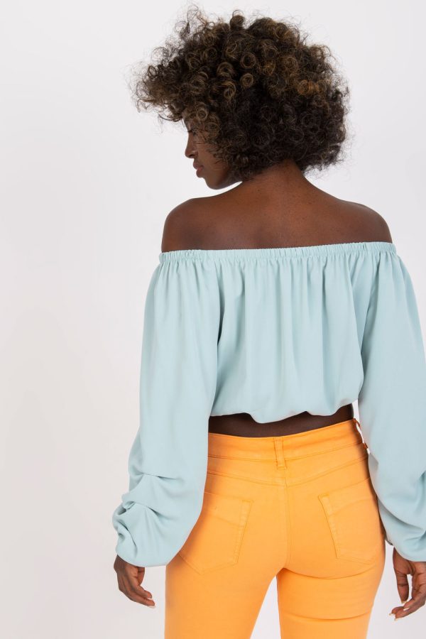 Green Blouse in Women`s Blouses, Tunics with Polyester