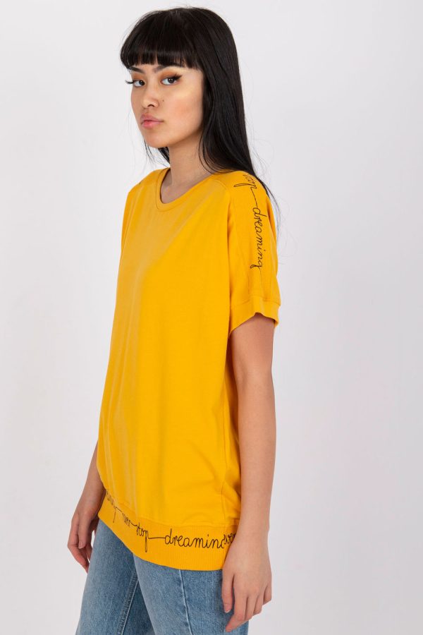 Orange Blouse in Women`s Blouses, Tunics with Cotton and Spandex