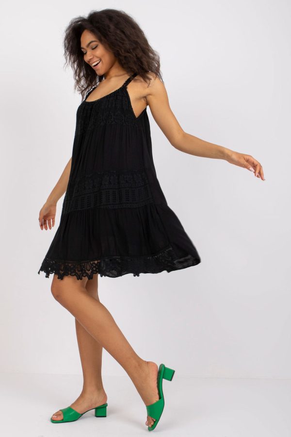 Black Daydress in Day Dresses with Viscose