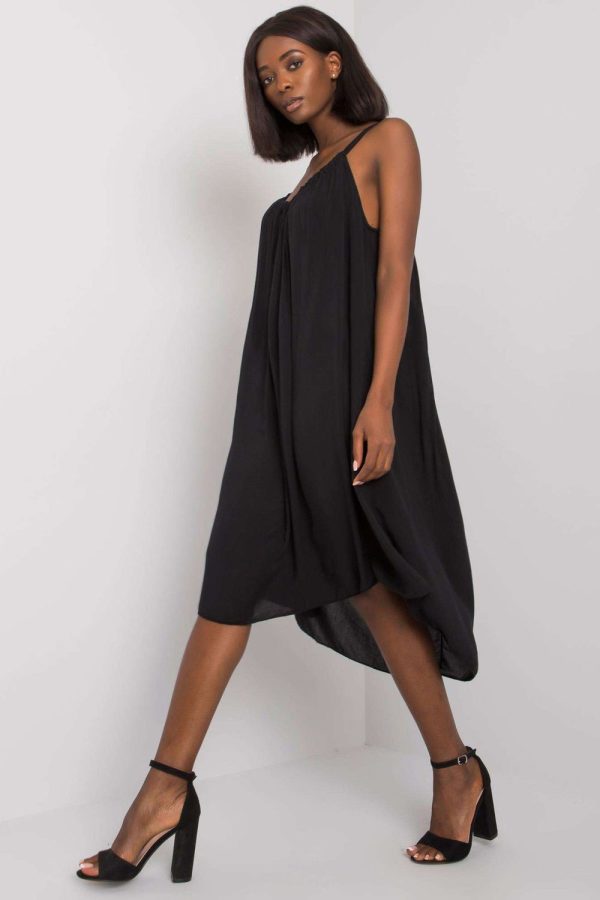 Black Daydress in Day Dresses with Viscose