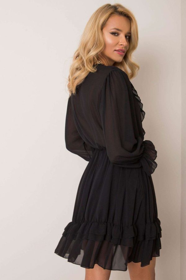 Black Daydress in Day Dresses with Polyester and Viscose