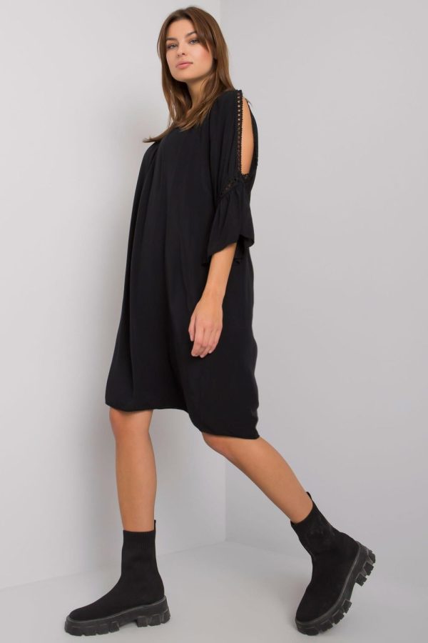 Black Daydress in Day Dresses with Viscose
