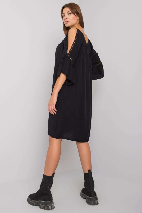 Black Daydress in Day Dresses with Viscose