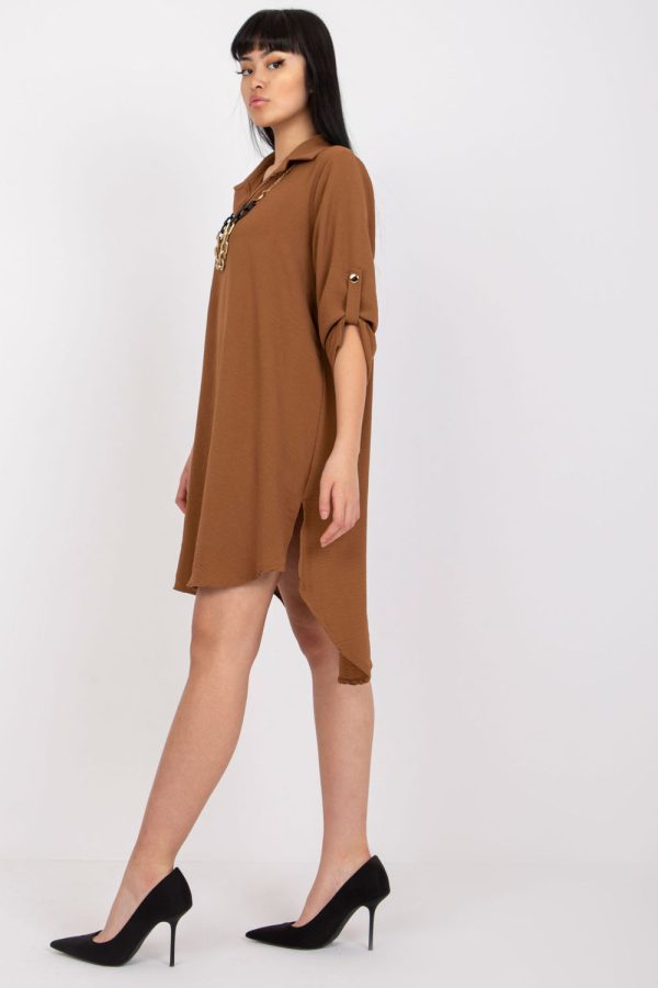 brown Daydress model 165380 Italy Moda