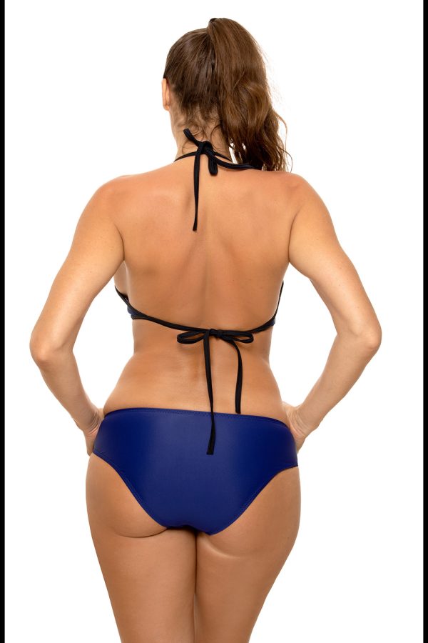 Navy Blue Swimsuit Two Piece in Two-Piece Swimsuits, Tops, Swimsuit Bottoms with Spandex and Polyamide