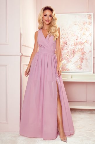 Pink Long Dress in Evening Dresses with Spandex and Polyester