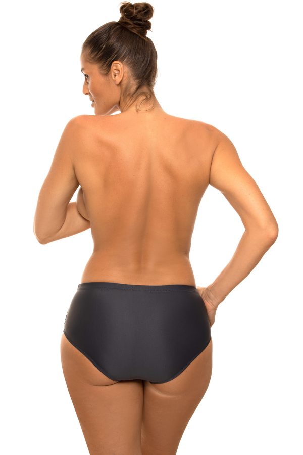 Grey Swimming Panties in Two-Piece Swimsuits, Tops, Swimsuit Bottoms with Spandex and Polyamide