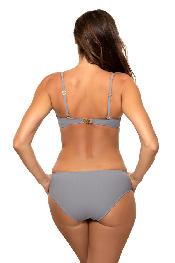 Grey Swimsuit Two Piece in Two-Piece Swimsuits, Tops, Swimsuit Bottoms with Spandex and Polyamide