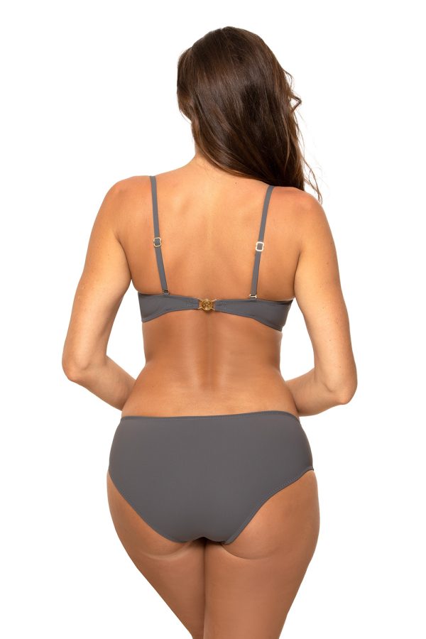 Grey Swimsuit Two Piece in Two-Piece Swimsuits, Tops, Swimsuit Bottoms with Spandex and Polyamide