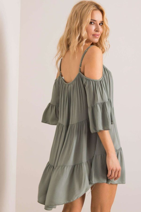 Green Daydress in Day Dresses with Viscose