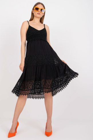 Black Daydress in Day Dresses with Viscose