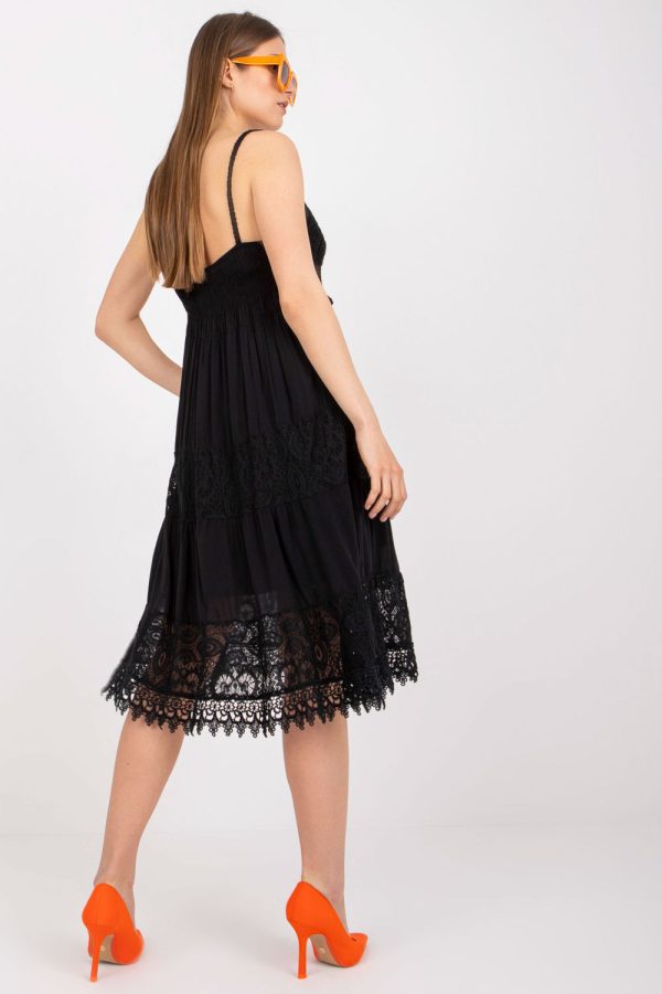 Black Daydress in Day Dresses with Viscose