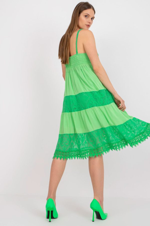 Green Daydress in Day Dresses with Viscose