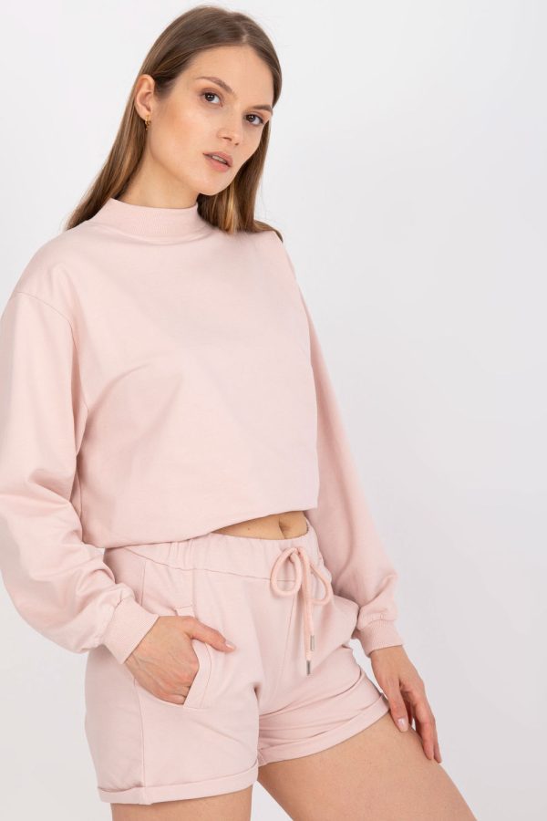 Pink Shorts in Shorts For Women, Crop Pants with Cotton and Spandex