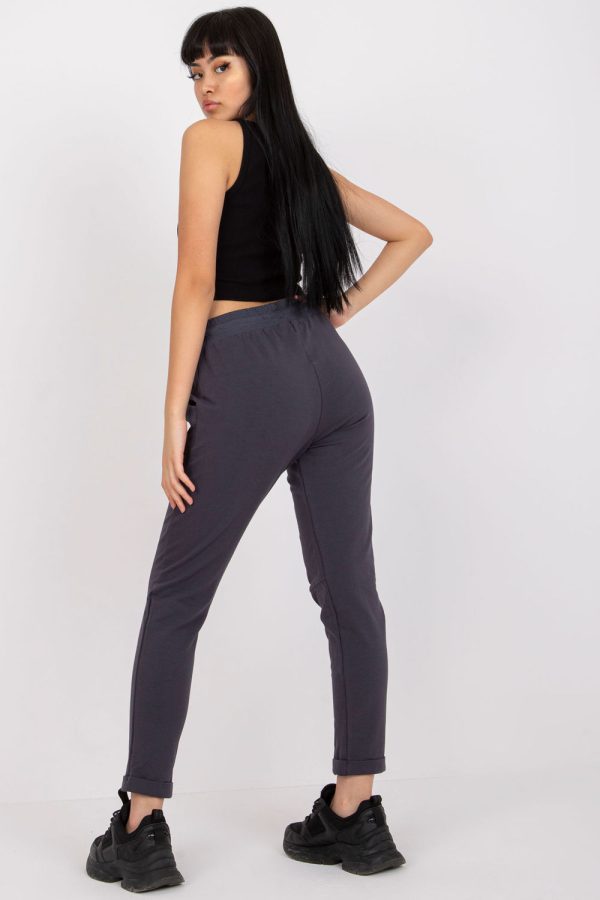 Grey Tracksuit Trousers in Women`s Tracksuit Bottoms, Sports Pants with Cotton and Spandex