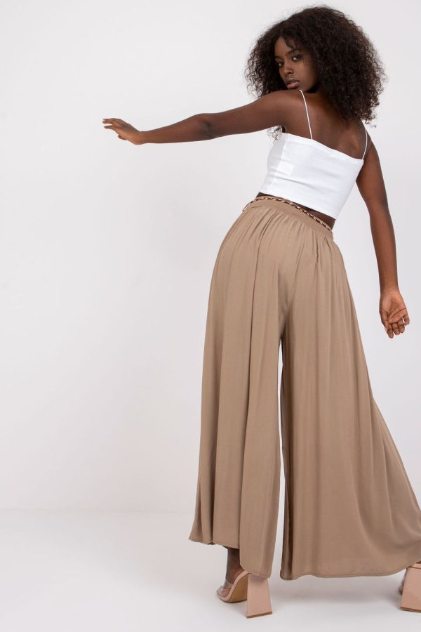 Beige Women Trousers in Pants, Trousers, Shorts with Viscose
