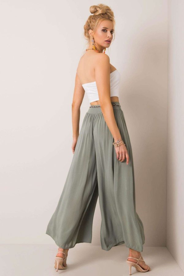 Green Women Trousers in Pants, Trousers, Shorts with Viscose