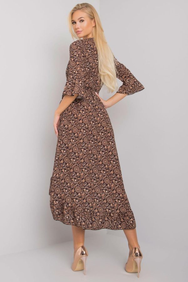 Beige Daydress in Day Dresses with Spandex and Polyester