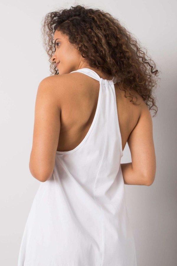 White Daydress in Day Dresses with Cotton and Spandex