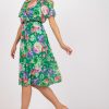 Green Daydress in Day Dresses with Spandex, Polyester and Viscose