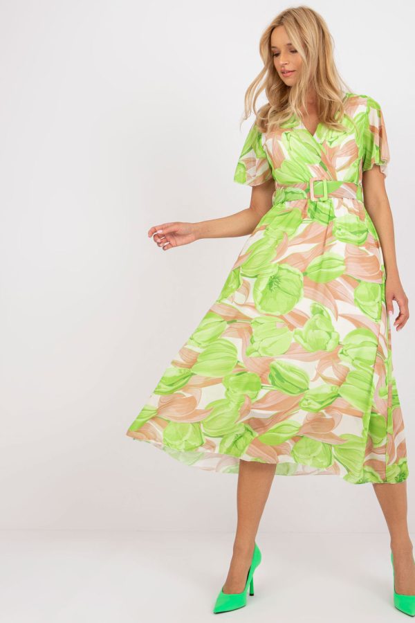 green Daydress model 166178 Italy Moda