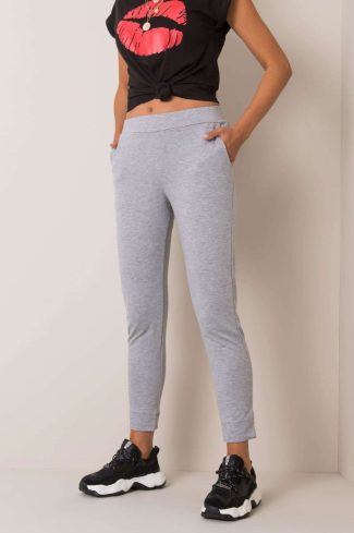 Grey Tracksuit Trousers in Women`s Tracksuit Bottoms, Sports Pants with Cotton and Spandex