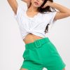 green Shorts model 166318 Italy Moda