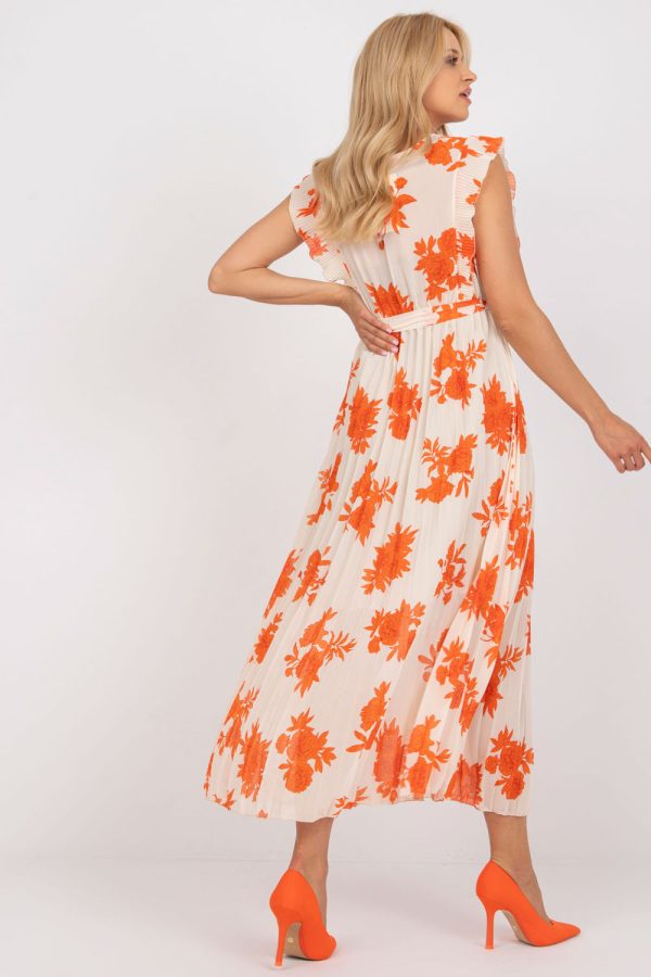 Orange Daydress in Day Dresses with Spandex and Polyester