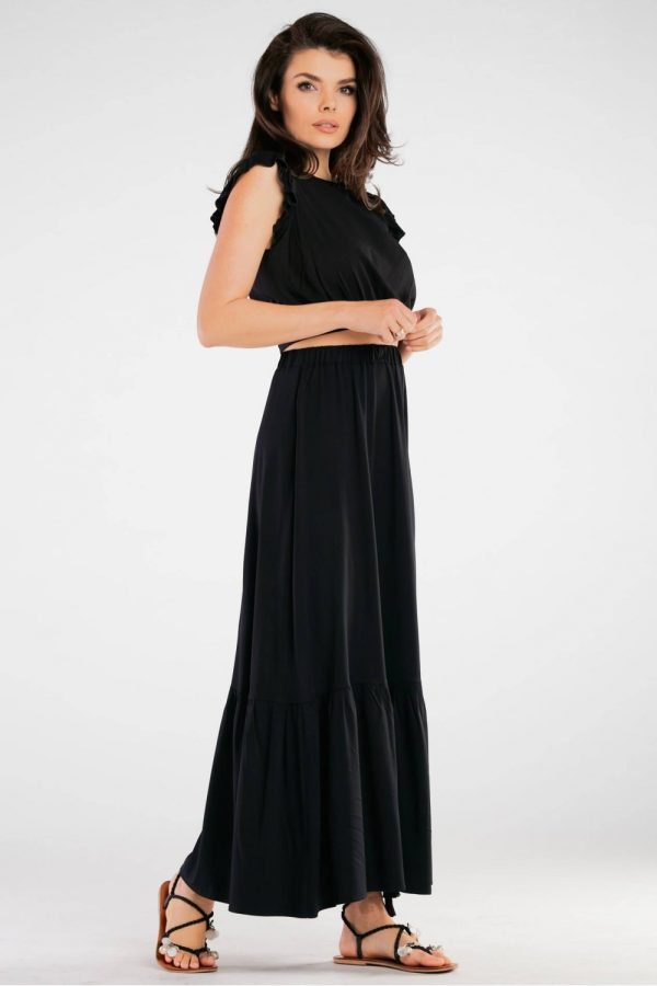 Black Blouse in Women`s Blouses, Tunics with Spandex and Viscose