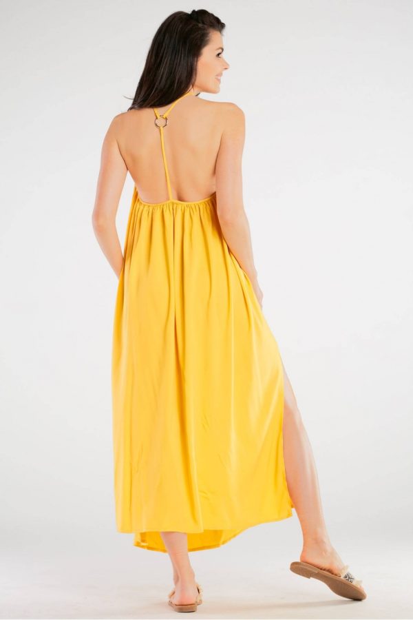 Yellow Daydress in Day Dresses with Spandex and Viscose