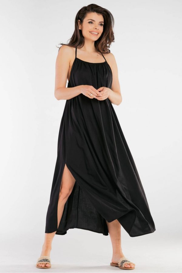 Black Daydress in Day Dresses with Spandex and Viscose