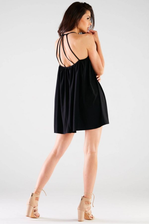 Black Daydress in Day Dresses with Spandex and Polyester