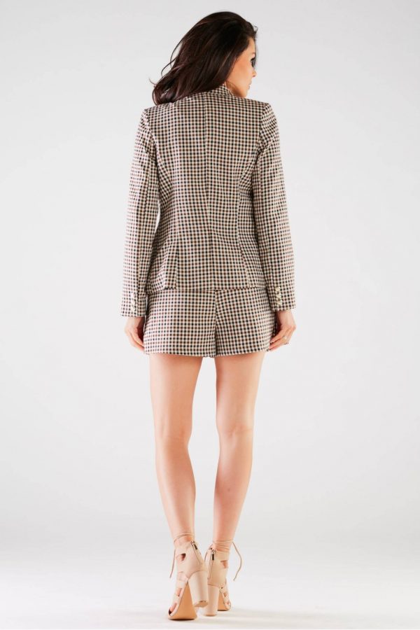 Brown Shorts in Shorts For Women, Crop Pants with Spandex, Polyester and Viscose