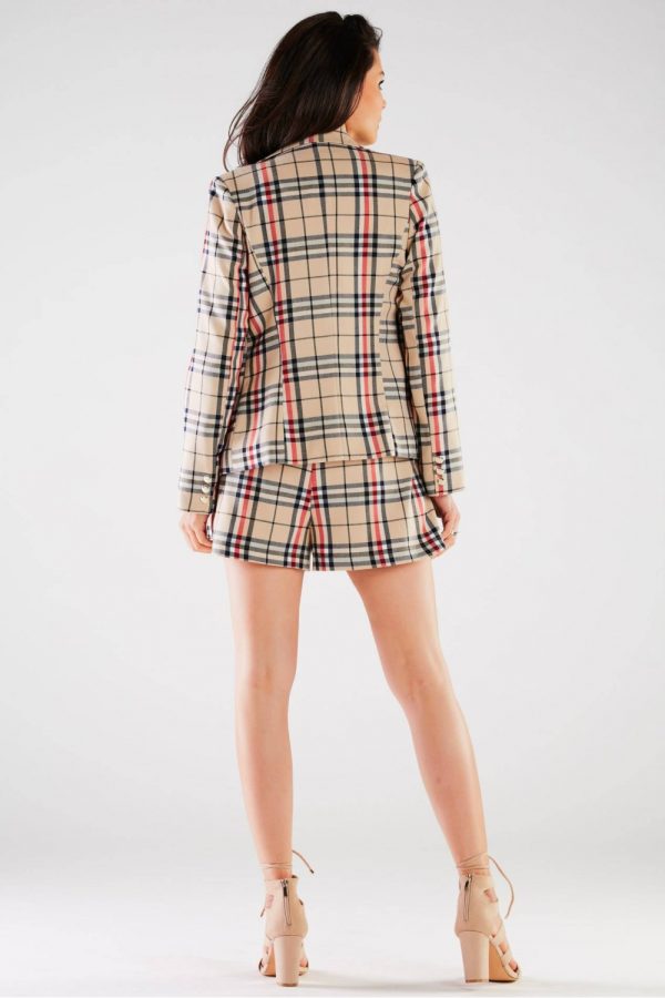 Beige Shorts in Shorts For Women, Crop Pants with Spandex, Polyester and Viscose