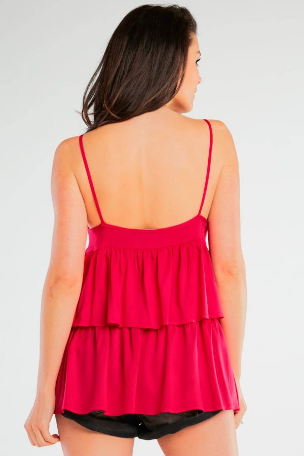 Pink Blouse in Women`s Blouses, Tunics with Spandex and Viscose