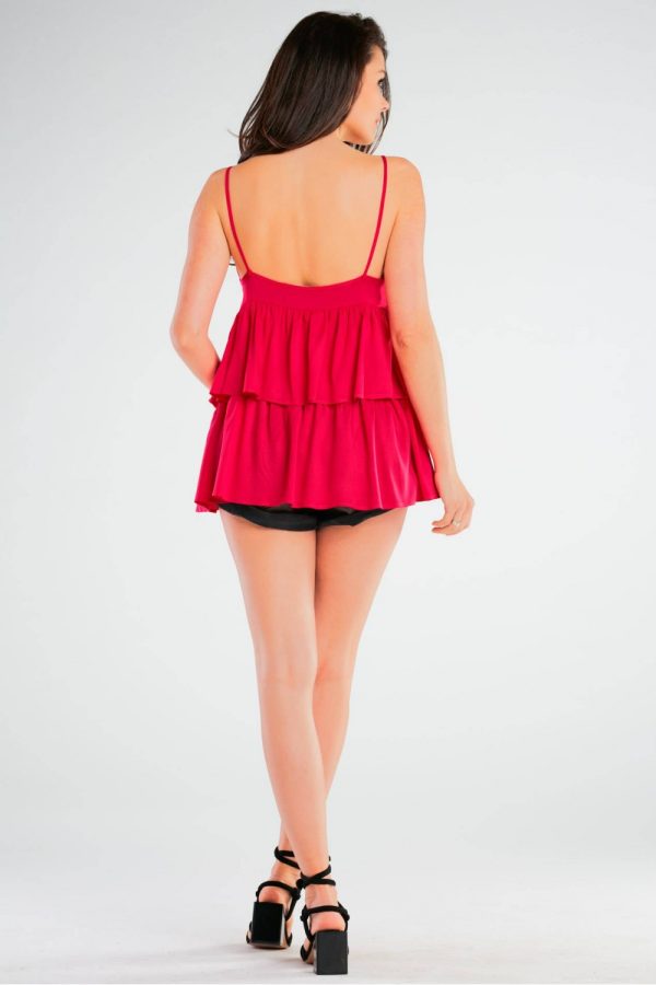 Pink Blouse in Women`s Blouses, Tunics with Spandex and Viscose