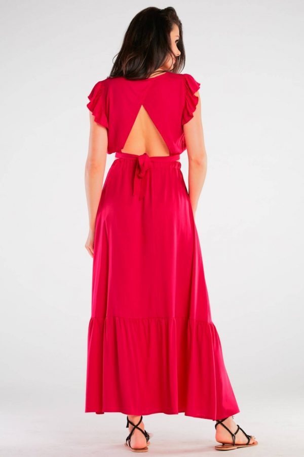 Pink Long Skirt in Skirts with Spandex and Viscose