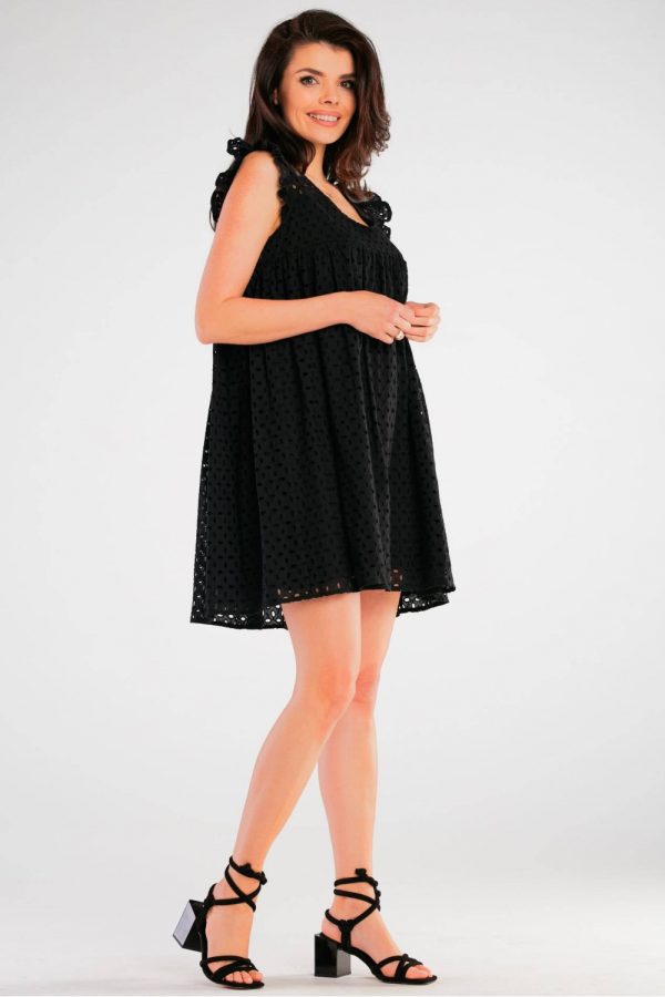 Black Daydress in Day Dresses with Cotton