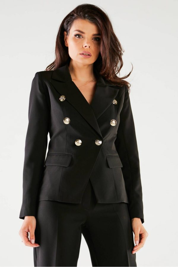 Black Jacket in Jackets, Vests For Women with Spandex and Polyester