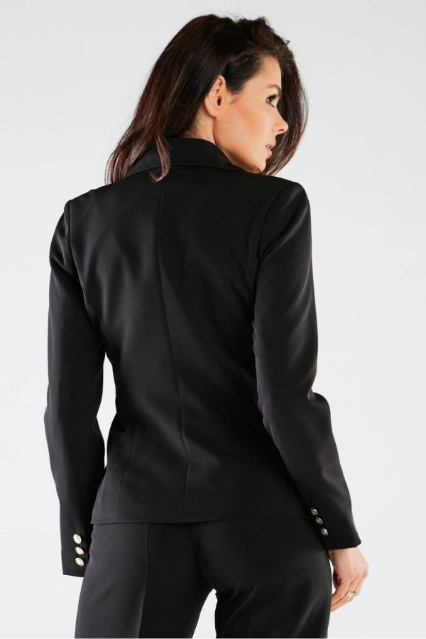 Black Jacket in Jackets, Vests For Women with Spandex and Polyester