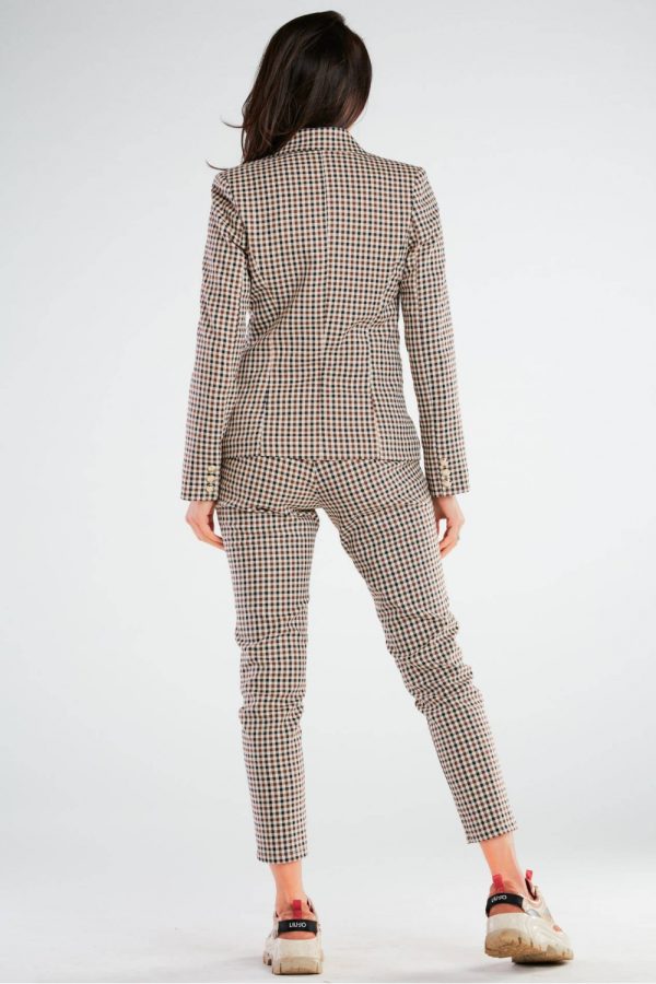 Brown Women Trousers in Pants, Trousers, Shorts with Spandex, Polyester and Viscose