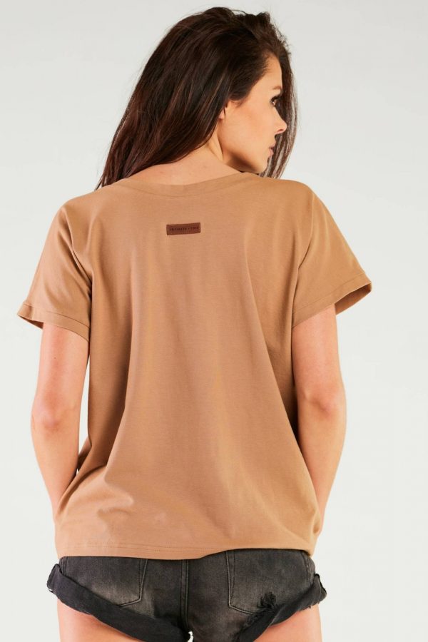 Beige Blouse in Women`s Blouses, Tunics with Cotton and Lycra