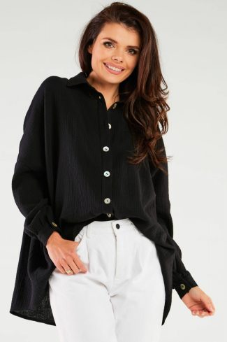 black Long sleeve shirt model 166828 Infinite You